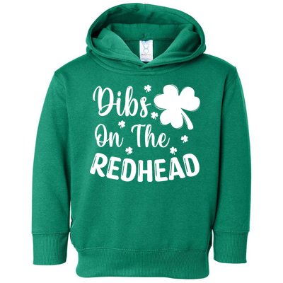 Funny St Patricks Day Irish Shamrock Dibs On The Redhead Toddler Hoodie