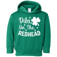 Funny St Patricks Day Irish Shamrock Dibs On The Redhead Toddler Hoodie