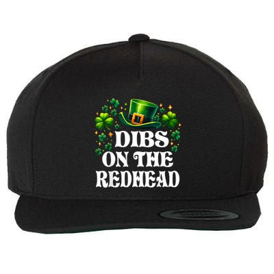 Funny St PatrickS Day Dibs On The Redhead Shamrock Wool Snapback Cap