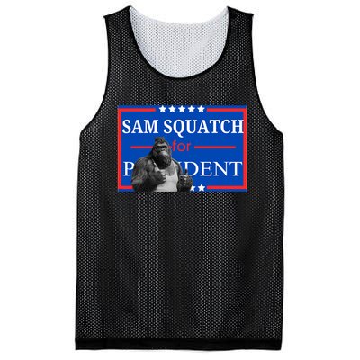 Funny Sasquatch President Election Bigfoot Mesh Reversible Basketball Jersey Tank