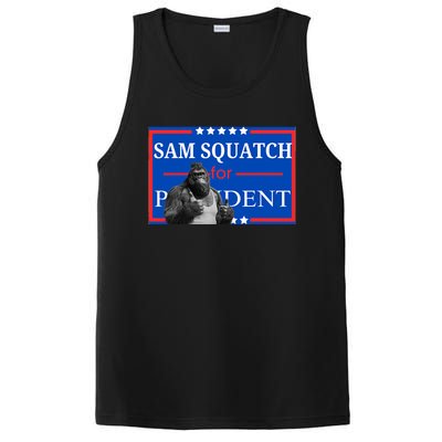 Funny Sasquatch President Election Bigfoot PosiCharge Competitor Tank