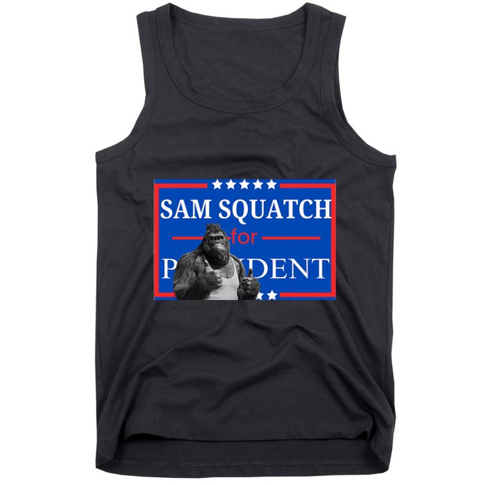 Funny Sasquatch President Election Bigfoot Tank Top