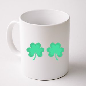 Funny St. Pattys Day Four 4 Leaf Clover Bra Coffee Mug