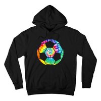 funny Soccer Player Soccer Ball Tie Dye Vintage Hoodie