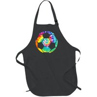 funny Soccer Player Soccer Ball Tie Dye Vintage Full-Length Apron With Pockets