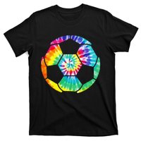 funny Soccer Player Soccer Ball Tie Dye Vintage T-Shirt