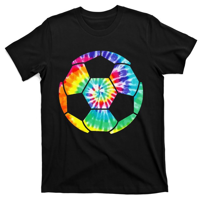 funny Soccer Player Soccer Ball Tie Dye Vintage T-Shirt