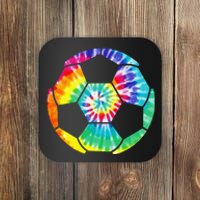 funny Soccer Player Soccer Ball Tie Dye Vintage Coaster