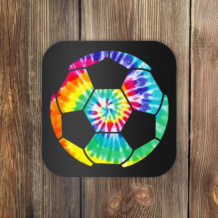 funny Soccer Player Soccer Ball Tie Dye Vintage Coaster