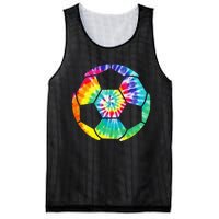 funny Soccer Player Soccer Ball Tie Dye Vintage Mesh Reversible Basketball Jersey Tank