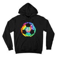 funny Soccer Player Soccer Ball Tie Dye Vintage Tall Hoodie