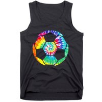 funny Soccer Player Soccer Ball Tie Dye Vintage Tank Top