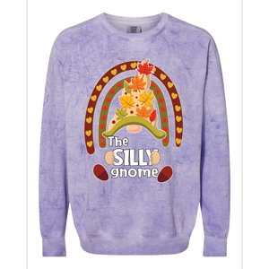 Funny Silly Pumpkin Gnome Pjs Fall Family Matching Gift Colorblast Crewneck Sweatshirt