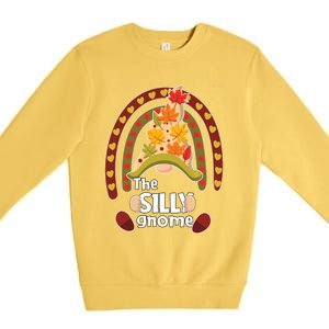 Funny Silly Pumpkin Gnome Pjs Fall Family Matching Gift Premium Crewneck Sweatshirt