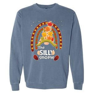 Funny Silly Pumpkin Gnome Pjs Fall Family Matching Gift Garment-Dyed Sweatshirt