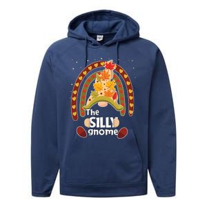 Funny Silly Pumpkin Gnome Pjs Fall Family Matching Gift Performance Fleece Hoodie