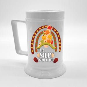 Funny Silly Pumpkin Gnome Pjs Fall Family Matching Gift Beer Stein