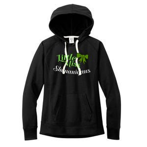 Funny St Patricks Day Little Miss Shenanigans Gift Women's Fleece Hoodie