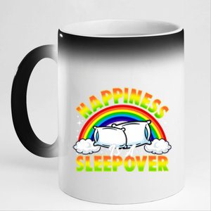 Funny Sleepover Party Happy Fun Birthday Slumber Party Meaningful Gift 11oz Black Color Changing Mug