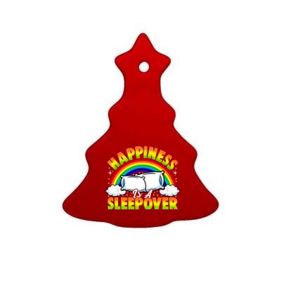 Funny Sleepover Party Happy Fun Birthday Slumber Party Meaningful Gift Ceramic Tree Ornament