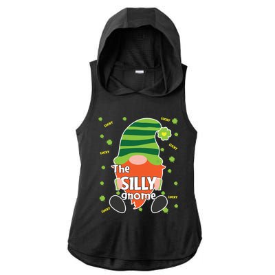 Funny St Patricks Day Silly Gnome Matching Gift Great Gift Ladies PosiCharge Tri-Blend Wicking Draft Hoodie Tank