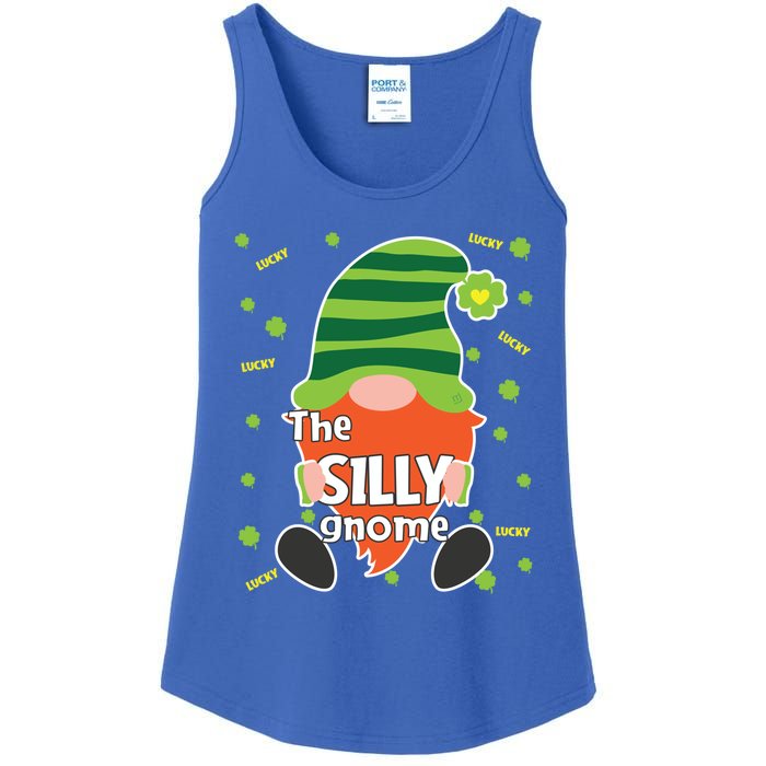 Funny St Patricks Day Silly Gnome Matching Gift Great Gift Ladies Essential Tank