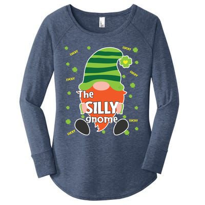 Funny St Patricks Day Silly Gnome Matching Gift Great Gift Women's Perfect Tri Tunic Long Sleeve Shirt