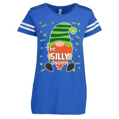 Funny St Patricks Day Silly Gnome Matching Gift Great Gift Enza Ladies Jersey Football T-Shirt