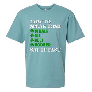 Funny St Patricks Day How To Speak Irish Say It Fast Sueded Cloud Jersey T-Shirt