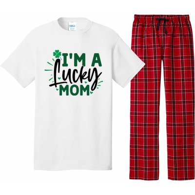 Funny St Patricks Day Quote Im A Lucky Mom Pajama Set