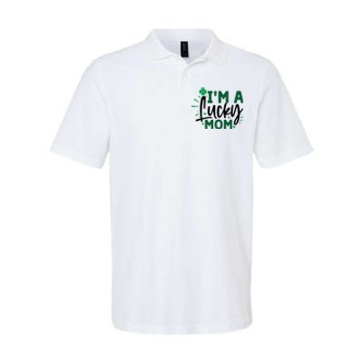 Funny St Patricks Day Quote Im A Lucky Mom Softstyle Adult Sport Polo