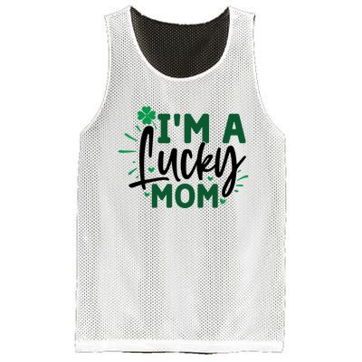 Funny St Patricks Day Quote Im A Lucky Mom Mesh Reversible Basketball Jersey Tank