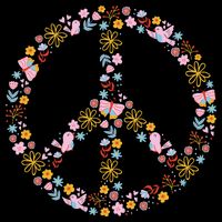 Floral Spring Peace Sign Mug