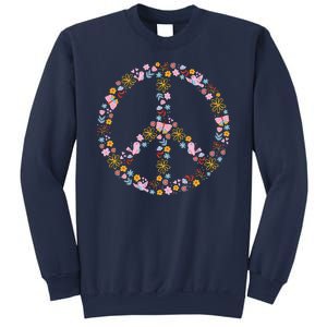 Floral Spring Peace Sign Sweatshirt