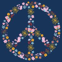 Floral Spring Peace Sign T-Shirt
