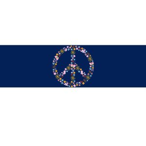 Floral Spring Peace Sign Bumper Sticker