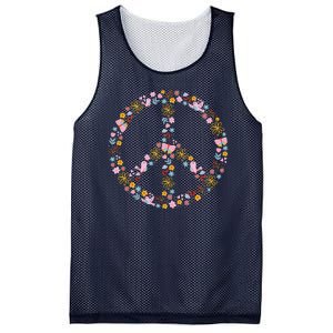 Floral Spring Peace Sign Mesh Reversible Basketball Jersey Tank