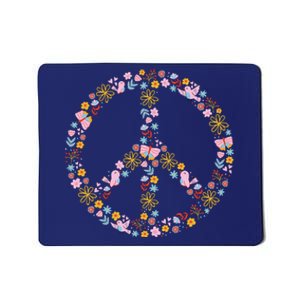 Floral Spring Peace Sign Mousepad