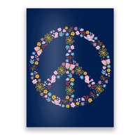 Floral Spring Peace Sign Poster