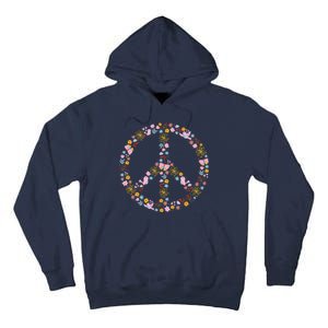 Floral Spring Peace Sign Tall Hoodie