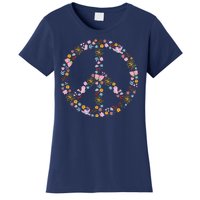 Floral Spring Peace Sign Women's T-Shirt