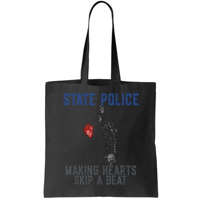 Funny State Police Making Hearts Skip Beat Skeleton Design Bag