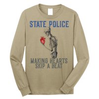 Funny State Police Making Hearts Skip Beat Skeleton Design Long Sleeve Shirt
