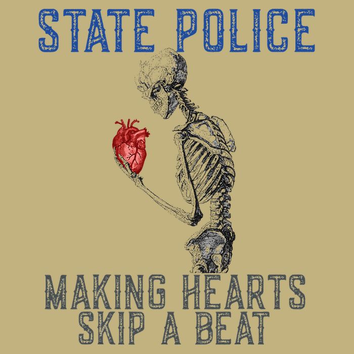 Funny State Police Making Hearts Skip Beat Skeleton Design Long Sleeve Shirt