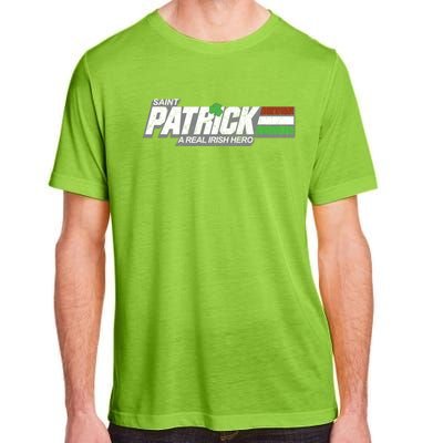 Funny Saint Patricks Day Real Irish Hero Retro Military Gift Adult ChromaSoft Performance T-Shirt