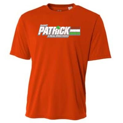 Funny Saint Patricks Day Real Irish Hero Retro Military Gift Cooling Performance Crew T-Shirt