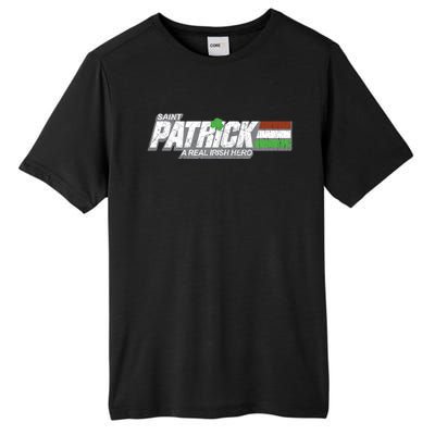 Funny Saint Patricks Day Real Irish Hero Retro Military Gift Tall Fusion ChromaSoft Performance T-Shirt