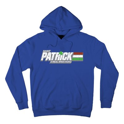 Funny Saint Patricks Day Real Irish Hero Retro Military Gift Hoodie