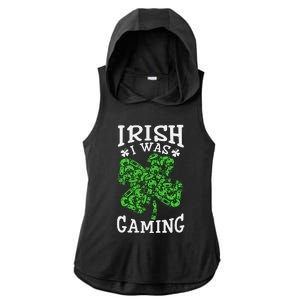 Funny St Patricks Day Funny Gamer Shamrock Video Games Lover Ladies PosiCharge Tri-Blend Wicking Draft Hoodie Tank