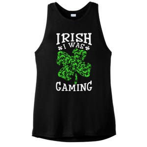 Funny St Patricks Day Funny Gamer Shamrock Video Games Lover Ladies PosiCharge Tri-Blend Wicking Tank